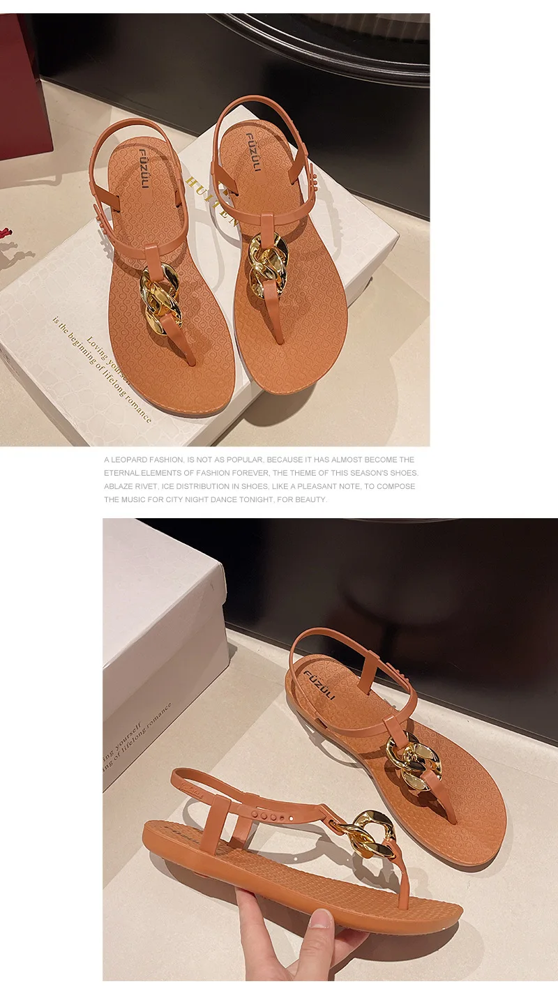 2025 Sommer Neuer Stil Flache Offene Sandalen Leichtes Anti-Rutsch-Design Vielseitige Hochwertige Römische Sandalen für... – Detail 14
