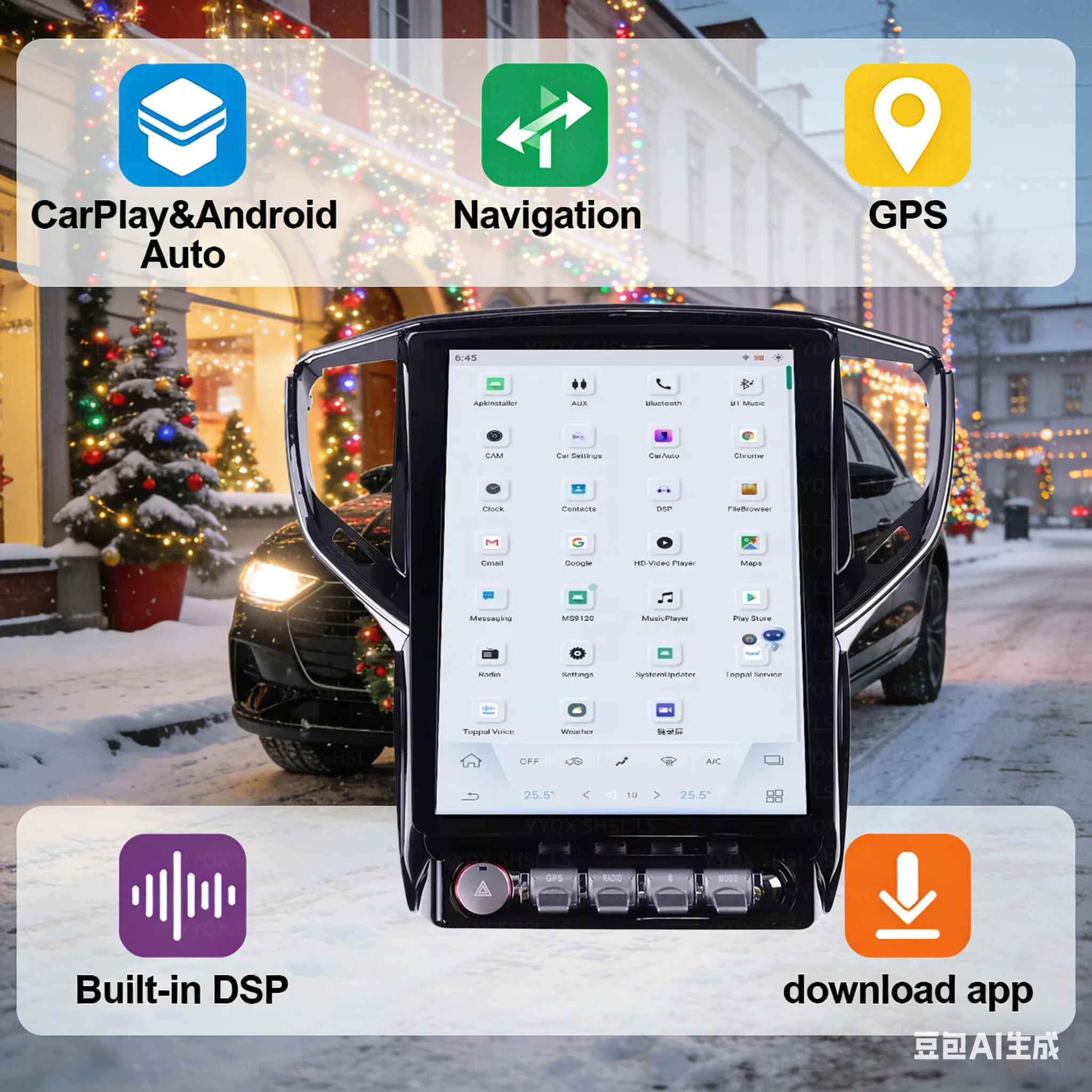 

12,1-дюймовый для Maserati Ghibli 2014-2022 T-Style автомобильный GPS-навигатор стерео Android13.0 авто автомобильный радиоприемник мультимедийный плеер головное устройство