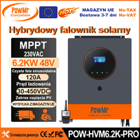 PowMr 6.2KW Hybrid Solar Inverter 48V Off Grid With 120A MPPT Solar Charge Controller V duel AC Input & put PV 60-450VDC