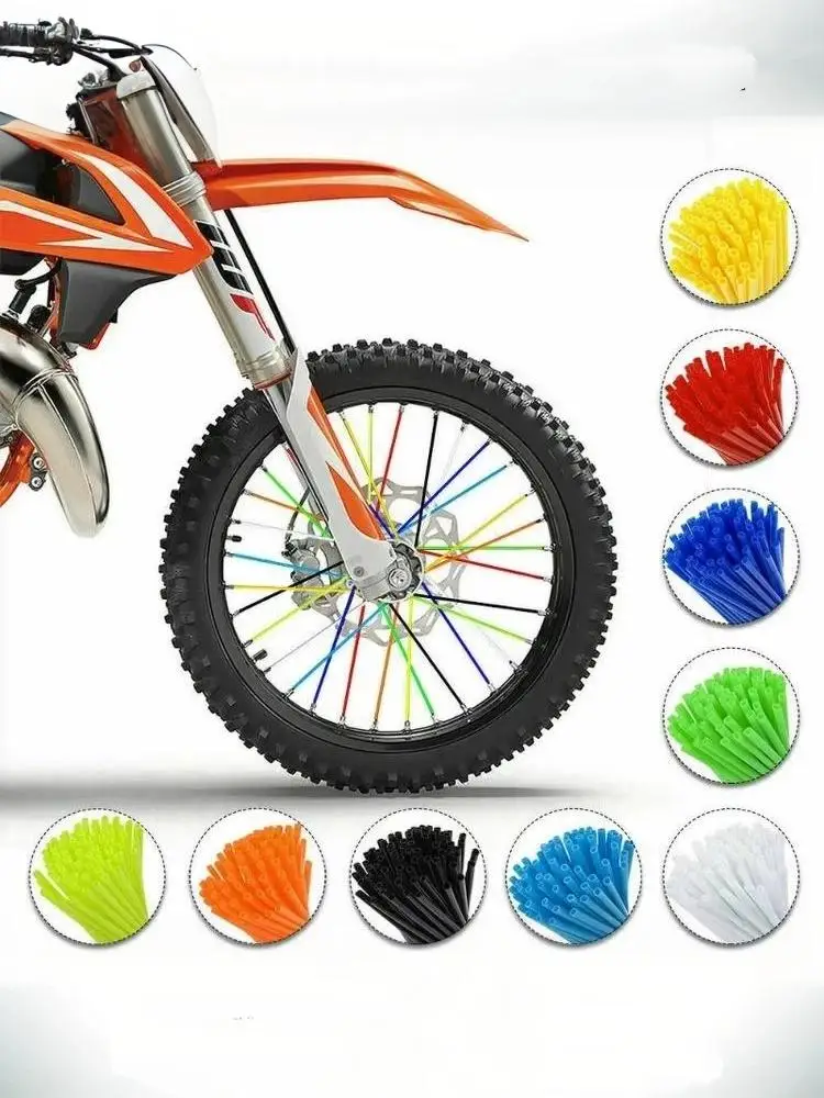 AliExpress eelhoe 72Pcs Motorcycle Spoke Wraps Colorful Wheel Rim Protective Covers Dirt Bike Motocross Bicycle Spoke Skin Decoration Kit