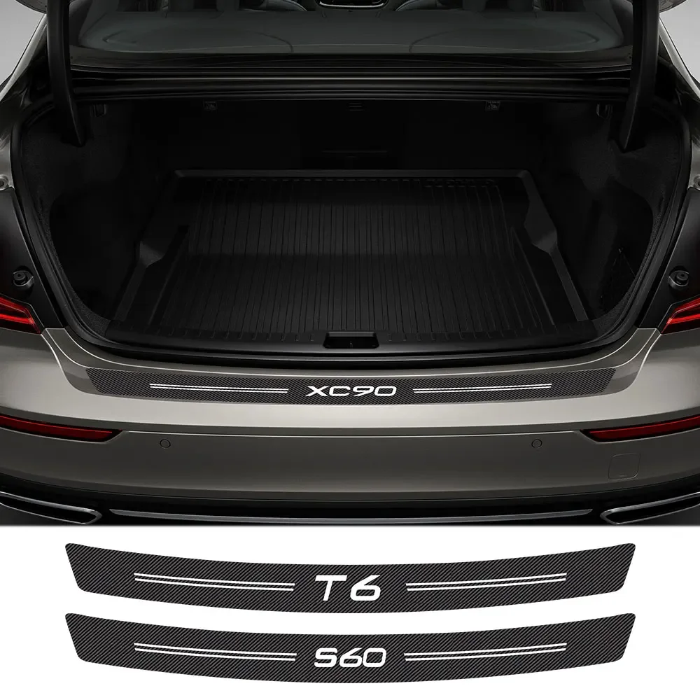 لفولفو XC70 V60 XC60 XC90 V50 S60 V90 V40 S40 XC40 T6 S90 AWD C30 C70 S80 V70 مانع صدمات خلفي للسيارة الجذع ملصقات اكسسوارات السيارات #1