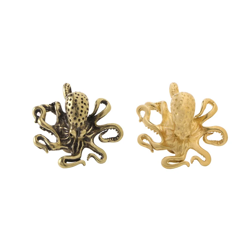 Brass Octopus Furniture Handle Drawer Door Knobs Single Hole Cabinet Handles For Kitchen Wine Cupboard Wardrobe Pulls Diy Home