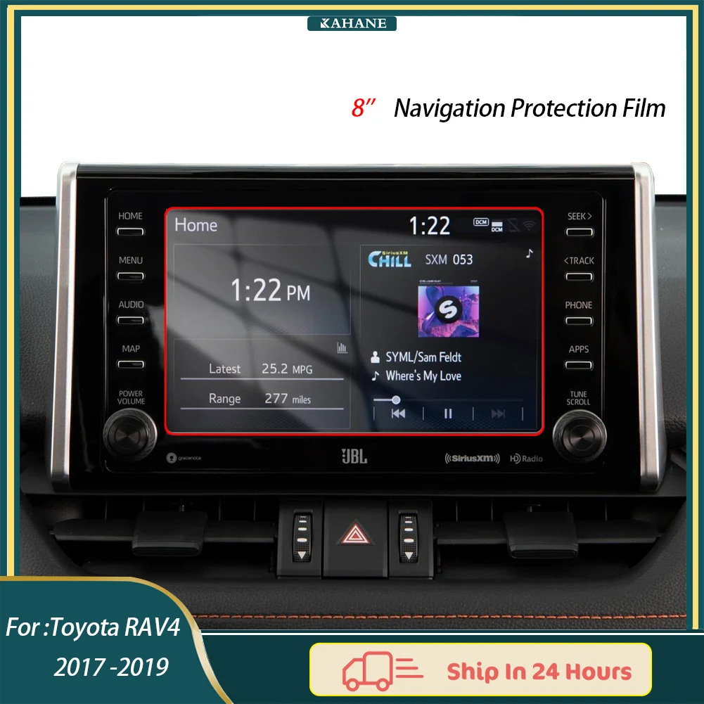 8'' Car GPS Navigation Tempered Glass Screen Protector For Toyota RAV4 2017 -2019
