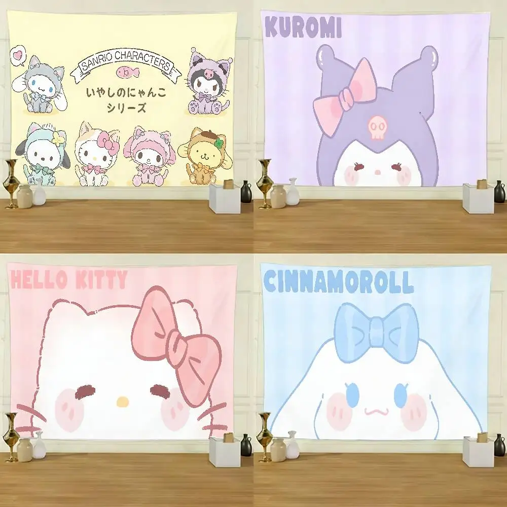 K-KuromiS Kawii Flag Tapestry Creative Pattern Photo Living Room Wall Art Decor Party Outdoor Decorate Banners