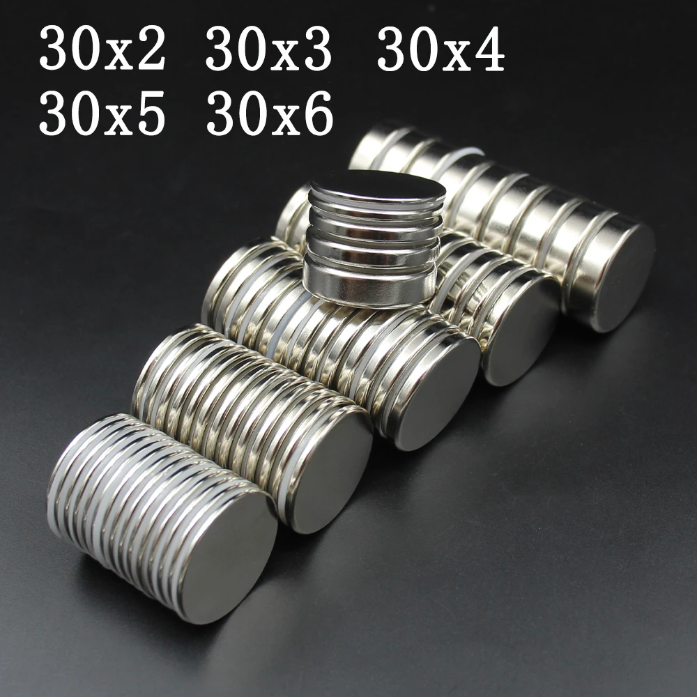 

Super Strong Magnet 30x2/30x3/30x4/30x5/30x6mm N35 Round Magnetic NdFeB Neodymium magnet Powerful Disc imanes