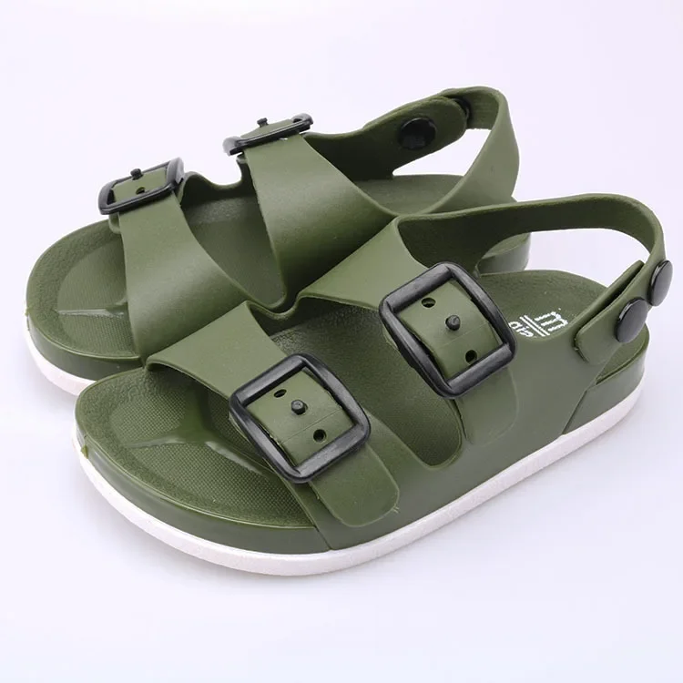 Sandali estivi in pelle per bambini per bambini piatti scarpe da spiaggia per bambini sport morbidi sandali Casual antiscivolo per bambini 1-4 anni