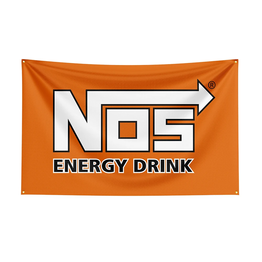 

90x150cm Nos Flag Polyester Printed Car Parts Banner For Decor