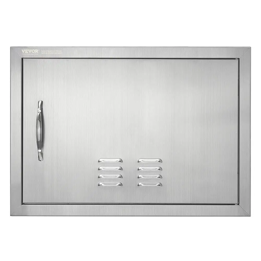 

Stainless Steel for bbq Access Door 24x17 Inch Outdoor Kitchen Flush Mount with Handle and Vents for Grilling Station Cabinet