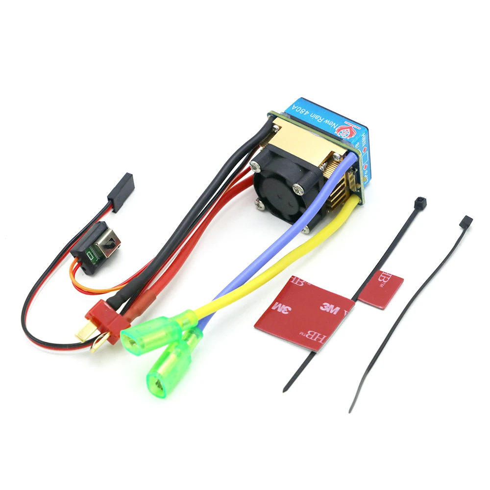 New Rain 480A 2-4S Waterproof Brushed ESC Speed Controller Dual Mode Regulator 5V/3A BEC For 1/10 RC Car Boat Truck Toys