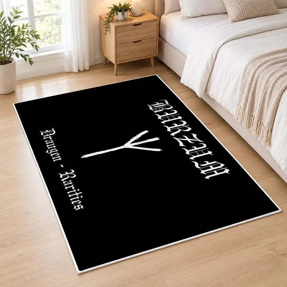 Metal Band B-Burzum Floor Mat Ultra Soft Flannel Home Decor Mat Non Slip Machine Washable Bathroom Rug for Shower