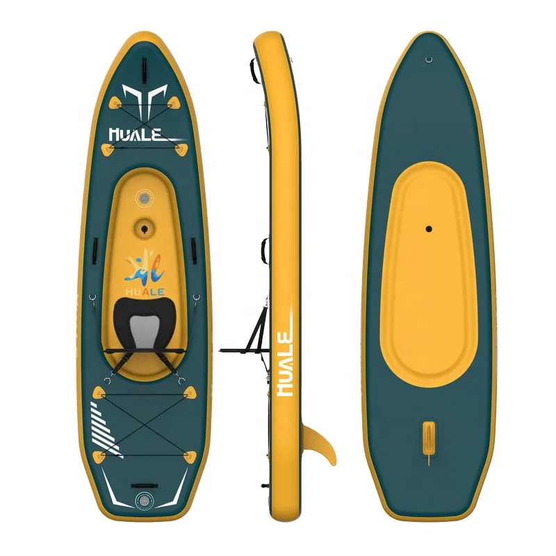Factory Wholesale 1‑Person Foldable Durable Eco‑Friendly Drop‑Stitch Inflatable Fishing Kayak OEM Custom Logo