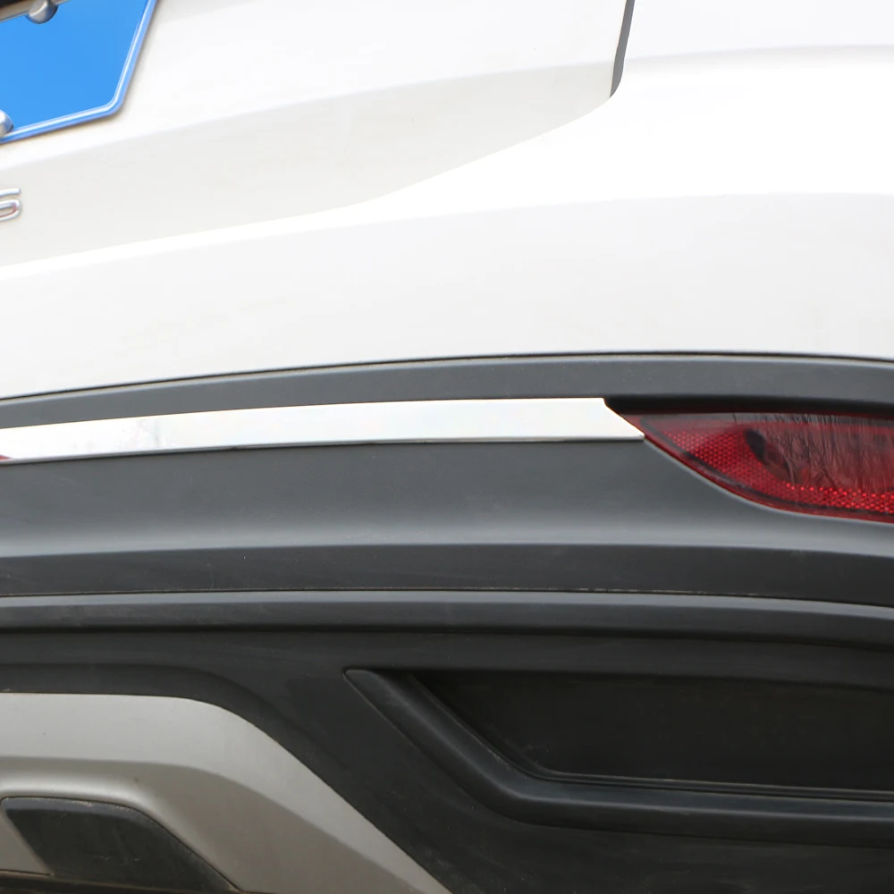 AVISA Protection Pare-Chocs Arrière VW Taigo 2021+ - Baguette Inox Brossé Argenté