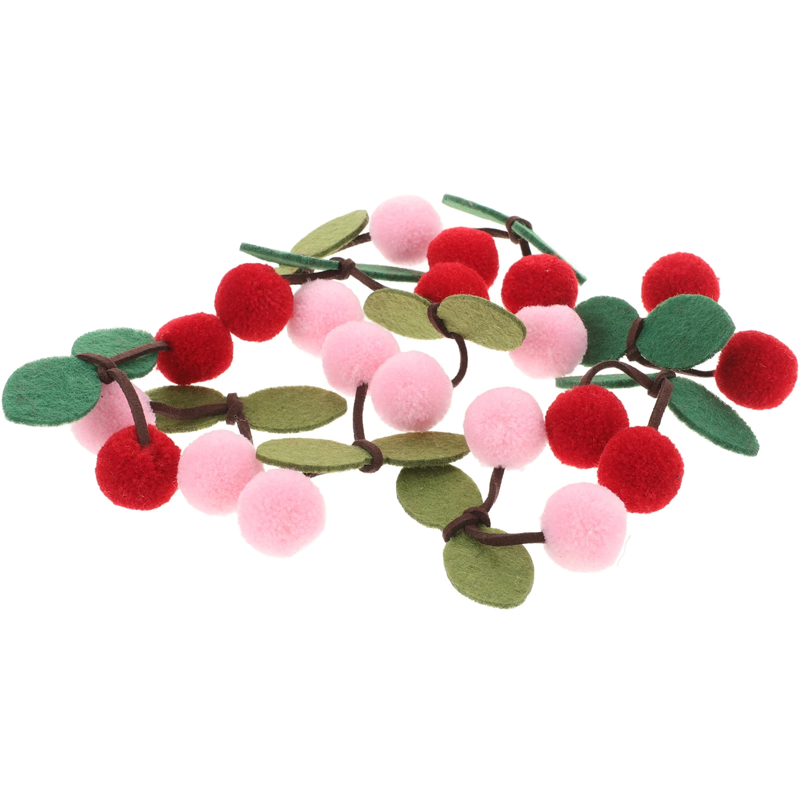 

10pcs Cherry Hair Clips Yarn Fruit Hairpin H made Accessories Children Hairstyle Decorations Playful Cherries