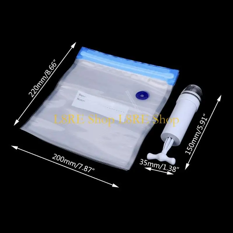 L8RE 5pcs упаковочный пакет+пищевый вакуумный герметик для хранения