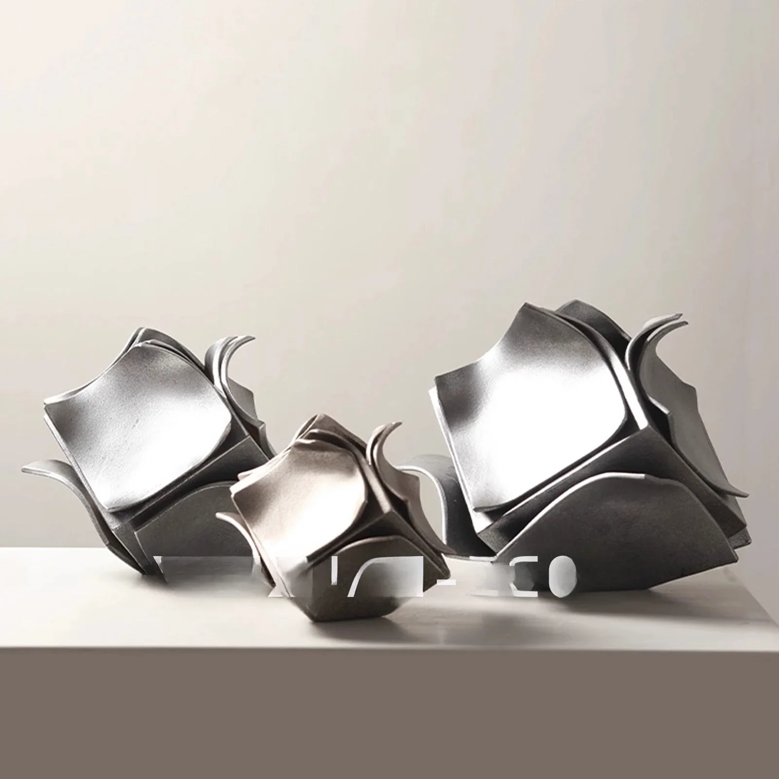 

Simple modern geometric ceramic square ornament study desktop coffee table soft decoration