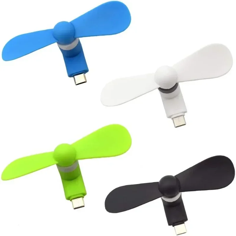 Type-C Mini Portable Micro Fan Mobile Phone Mini Fan Charging Treasure Cooling Fan USB Gadget For Samsung Galaxy For OnePlus