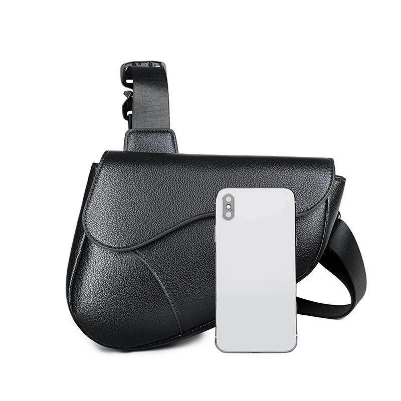 Neue männer Sattel Umhängetasche Zipper Schulter Tasche Leichte Einzigen Riemen Messenger Geldbörse Für Männer Einfarbig Casual Brust Tasche – Detail 6