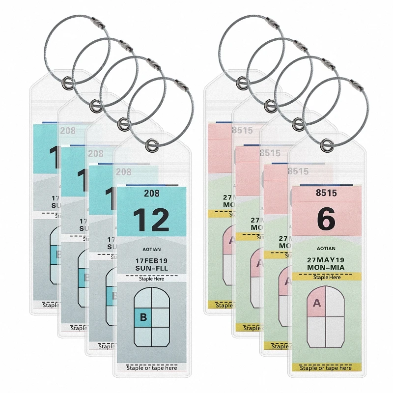 Étiquettes de bagage de croisière pour Royal Caribbean Ships et Celebrity, étiquettes transparentes, essentiels de voyage de croisière, 8 pièces