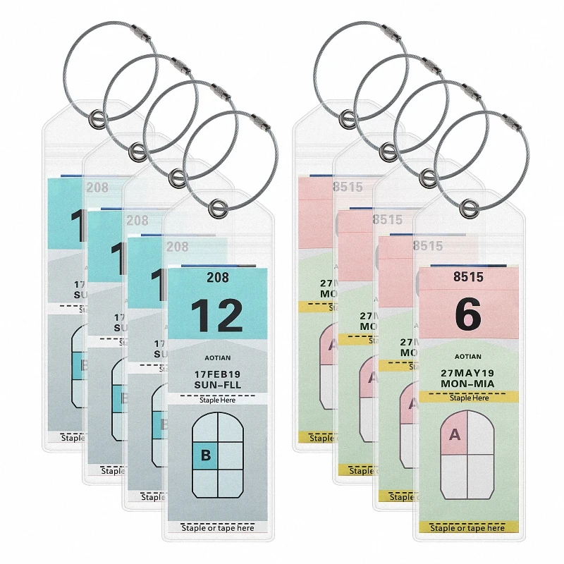 8 Pieces Cruise Luggage Tags for Royal Caribbean Ships and Celebrity, Clear Tags Cruise Travel Essentials