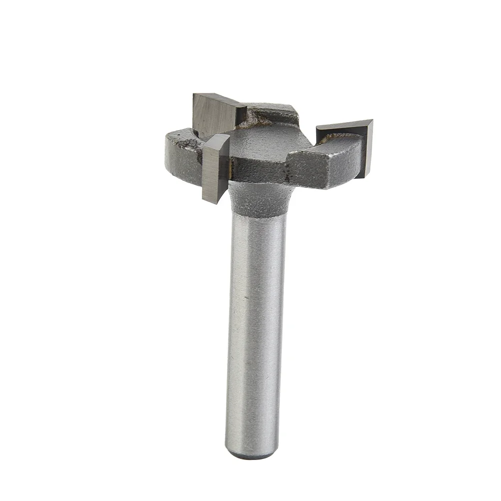 Efficient 1/4 Shank Router Bit for CNC Spoilboard Surfacing, Carbide Tipped, 1 Cut Diameter, Long Lasting Silver