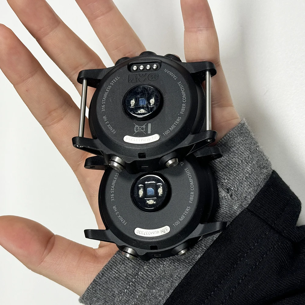 Rückseitige Abdeckung für GARMIN Fenix 3 HR Gehäuse Schaltertaste Herzfrequenzsensor Ersatzteil Reparatur