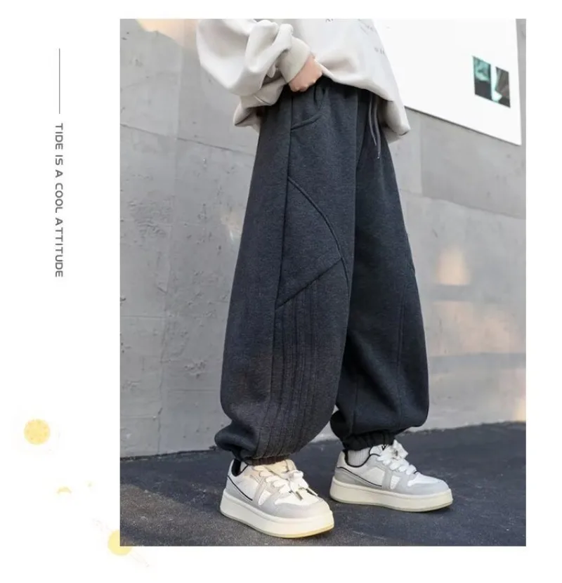 4-14 Jahre Teenager Jungen Sporthosen Herbst 2026 UNITIM Kinder Jungen Jogginghose Locker Sitzend mit Elastischem Bund Stilvolle Junior Kinder Jungen Hosen – Detail 19