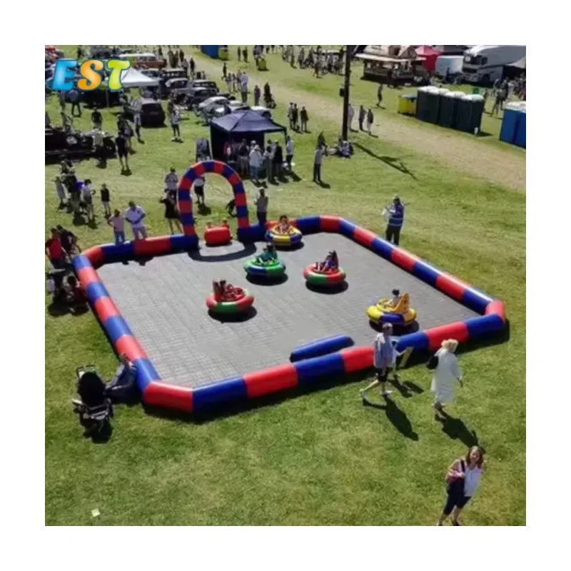 Outdoor Inflatables Commercial Inflatable Track Race for Bumper Car Inflatable Go Karts Race Track for Kids