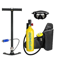 Scuba Diving Oxygen Tank 1L Cylinder Underwater Breather for with Breathing Valve New Dive Fishing Underwater Photography C Set