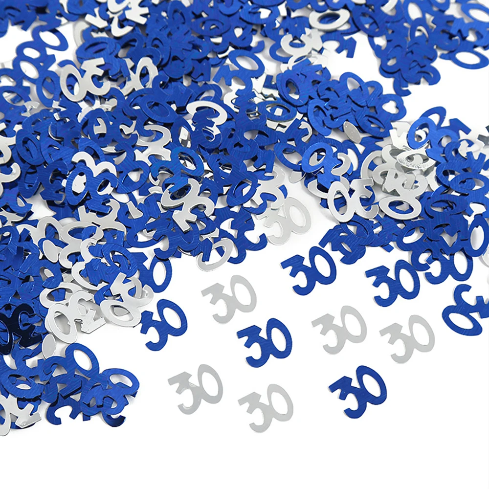 15 g/Beutel Zahlen-Konfetti-Dekorationen, 18/30/40/50/60, alles Gute zum Geburtstag, Party, Jahrestag, Tischplatte, Streuungsatmosphäre, Zubehör – Detail 12