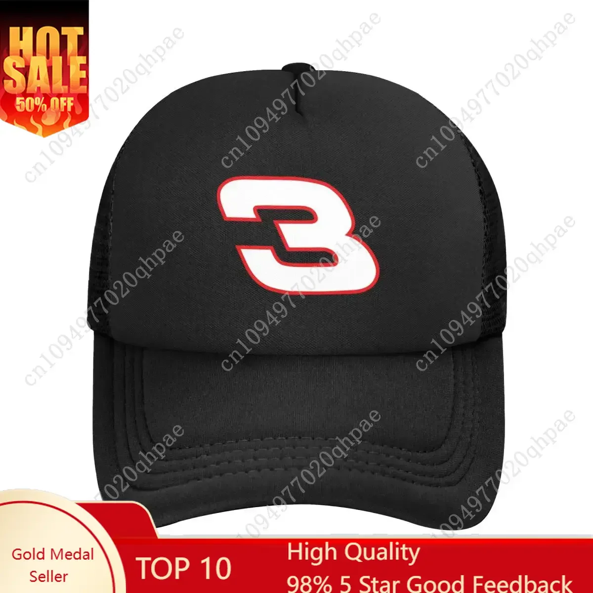 

#3 Dale Earnhardt Mesh Baseball Caps Snapback Fashion Baseball Hats Breathable Casual Casquette Outdoor Unisex