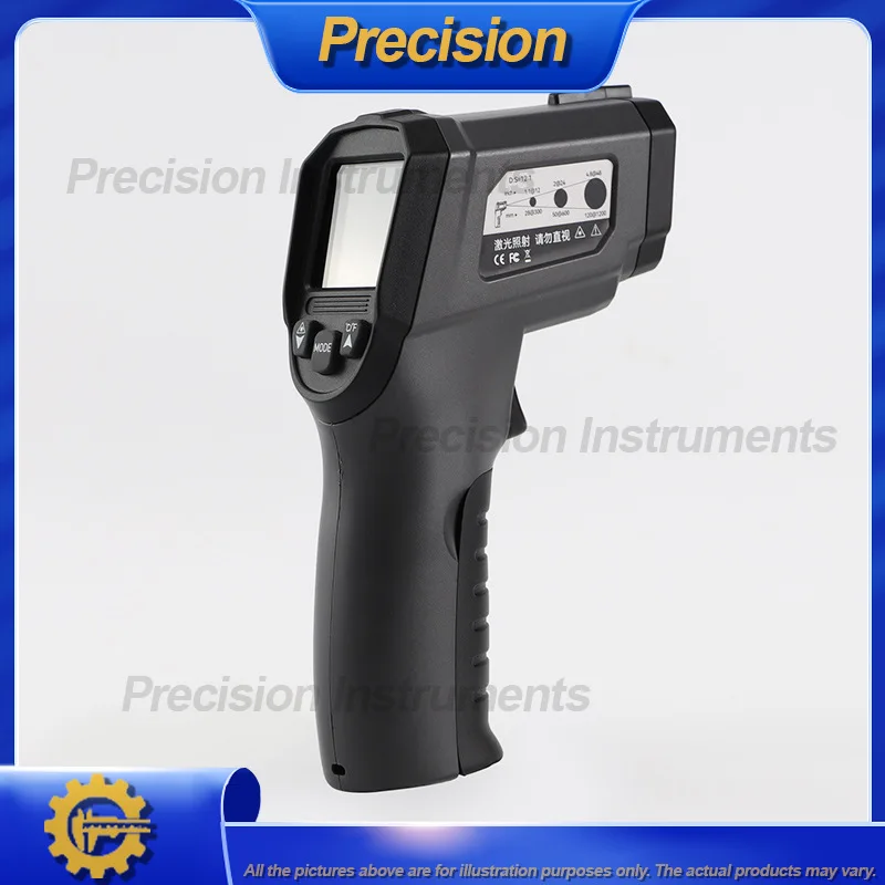 2026 Portable Infrared Thermometer for Industrial High Temperature Measurement Non Contact Handheld Digital Temperature Gun