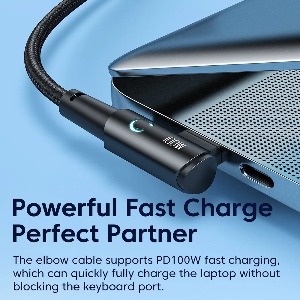 Elbow illuminated mobile game PD100W data cable suitable for Huawei laptop C-C fast charging