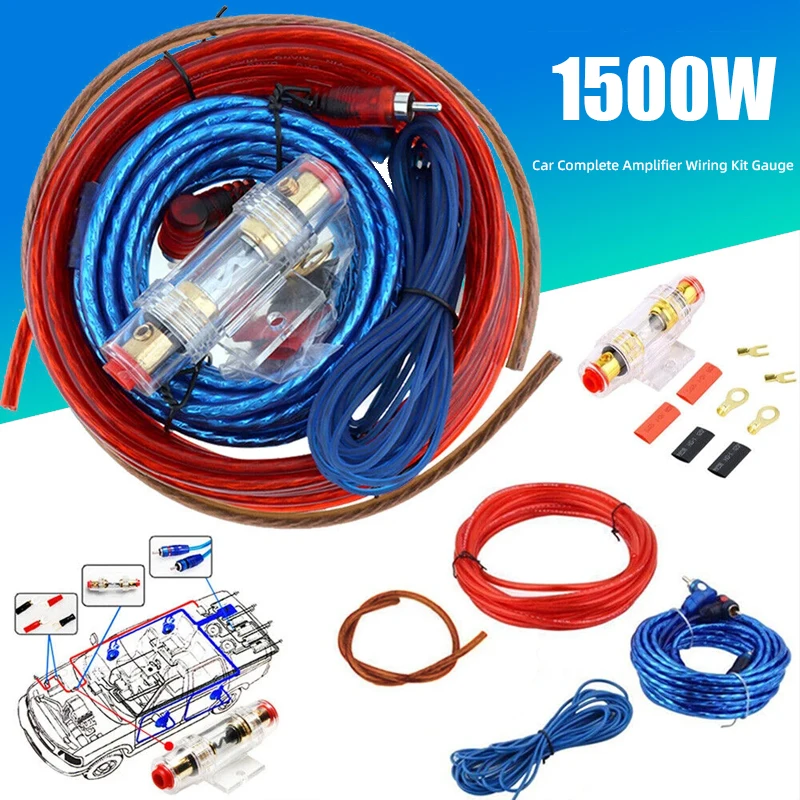 8GA 1500W カーオーディオ スピーカー配線キット サ - Audio Jumper Wire のレビューと価格