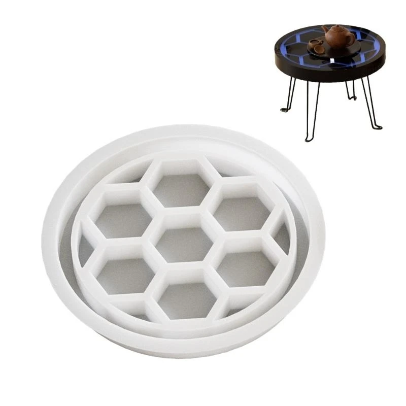 

G7NC Handcraft Own Resin Art with Our Sturdy Silicone Mold Home Accessory for Creating Bespokes Circular Tabletop Decoration