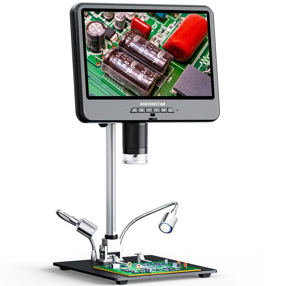 Andonstar First 4K 30FPS AD208S microscopio Digital 3840P UHD HDMI microscopio electrónico con micrófono para microscopio de soldadura