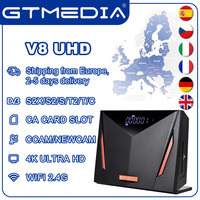 GTMEDIA V8 UHD 4K Satellite Receiver Support Upgrade MA.S EC.M DVB-S2X/S2/S DVB-T2/T/C ATSC-C H.265 HD WIFI Ethernet TV Decoder