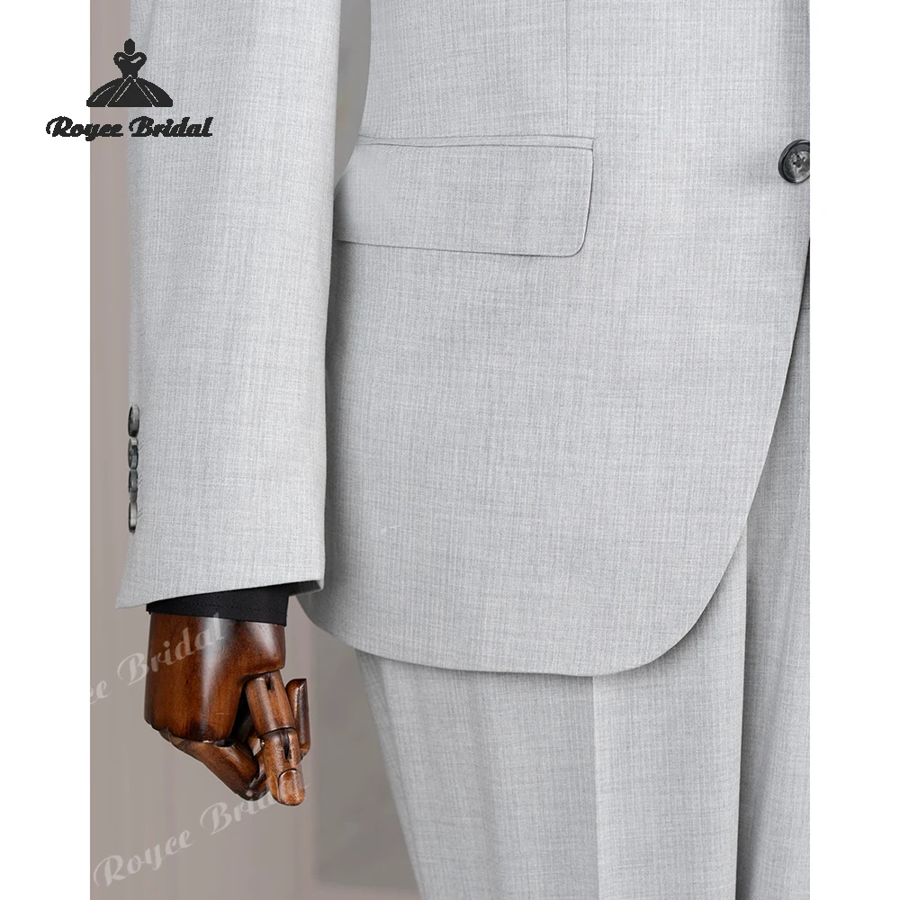 Notch Revers Tweedelig Heren Trouwpak 2026 Single Breasted Zakelijk Avondpak Aangepaste trajes para hombre