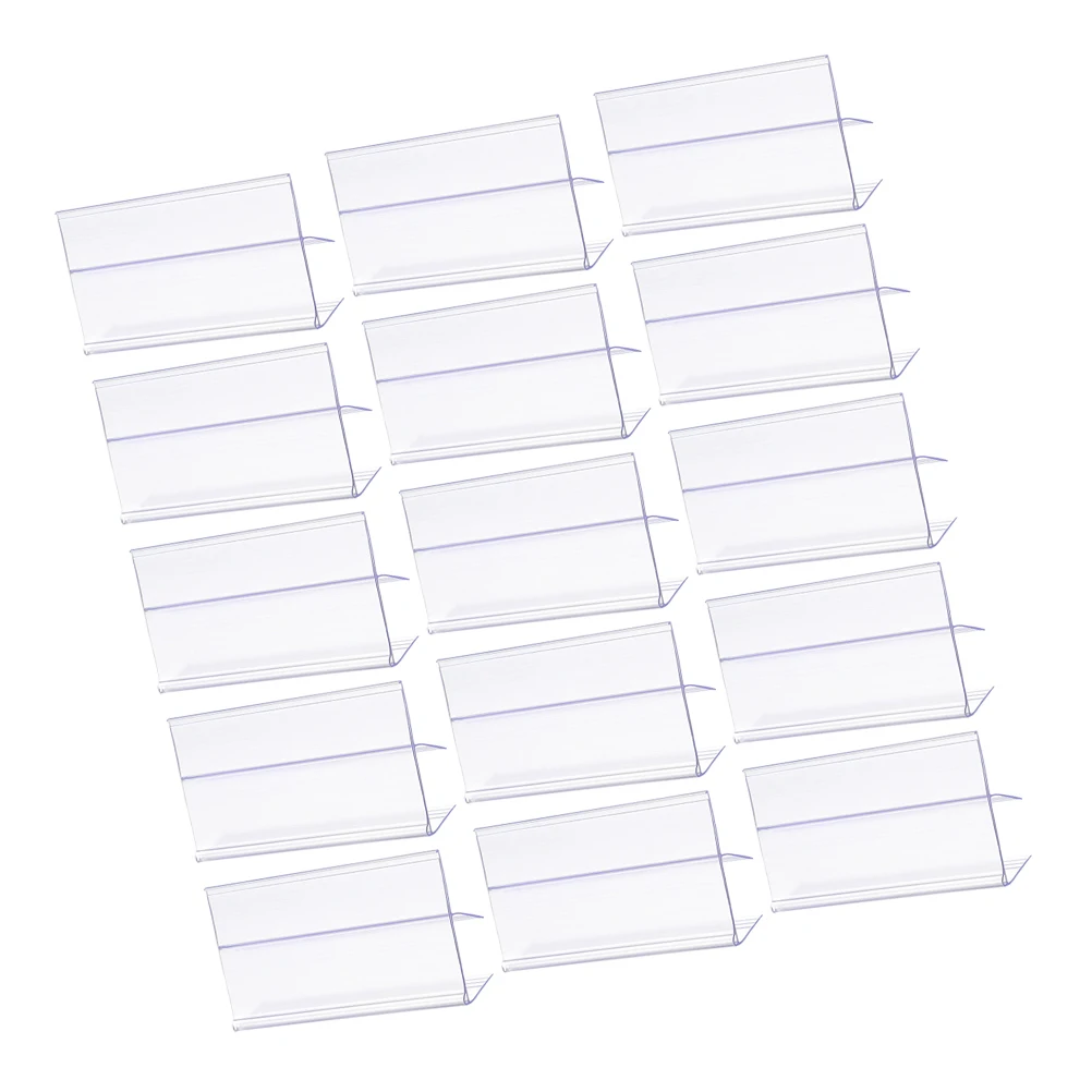

25 Pcs Price Tag Display Holder Transparent Shelf Labels for Supermarket Pharmacy Office Merchandise Signs