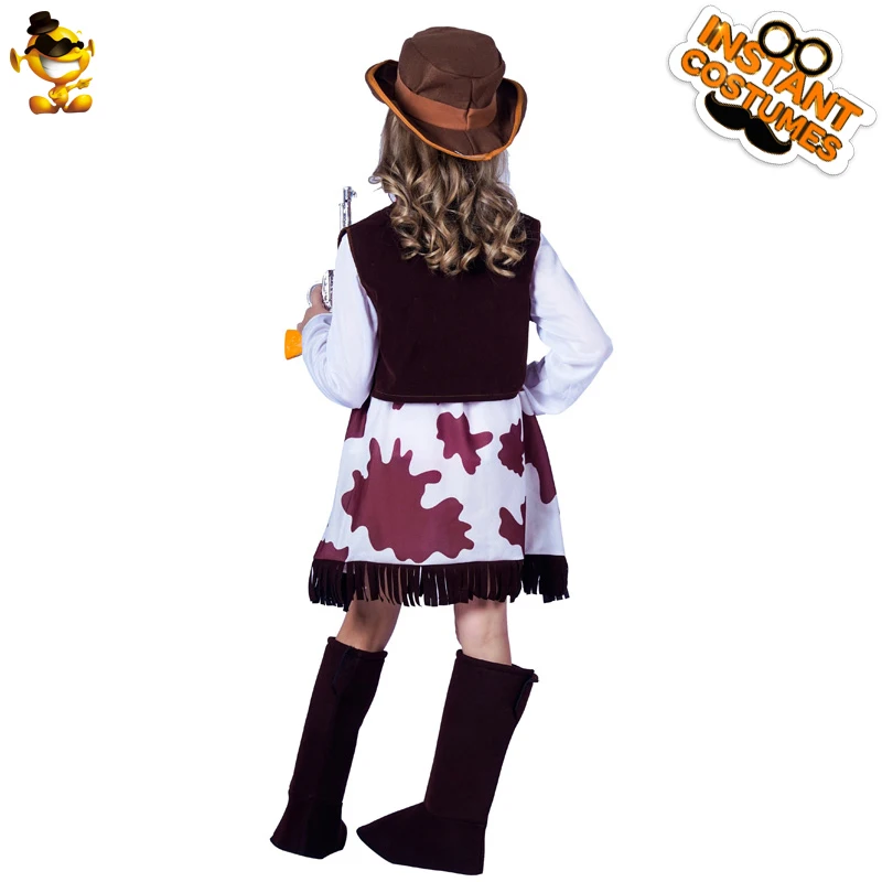 Halloween Party Cowgirl Kostuum Voor Klassieke Cowgirl Cosplay Westerse Jurk Pak Kinderen Kleding