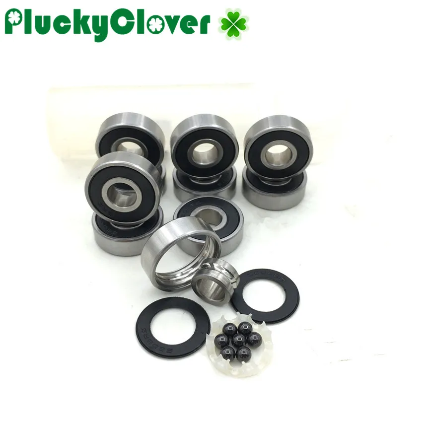 8pcs Waterproof Skateboard Bearing Ceramic Ball 608 Anti-water Stainless Steel Bearing 608 for Longboard Double Rocker Scooter