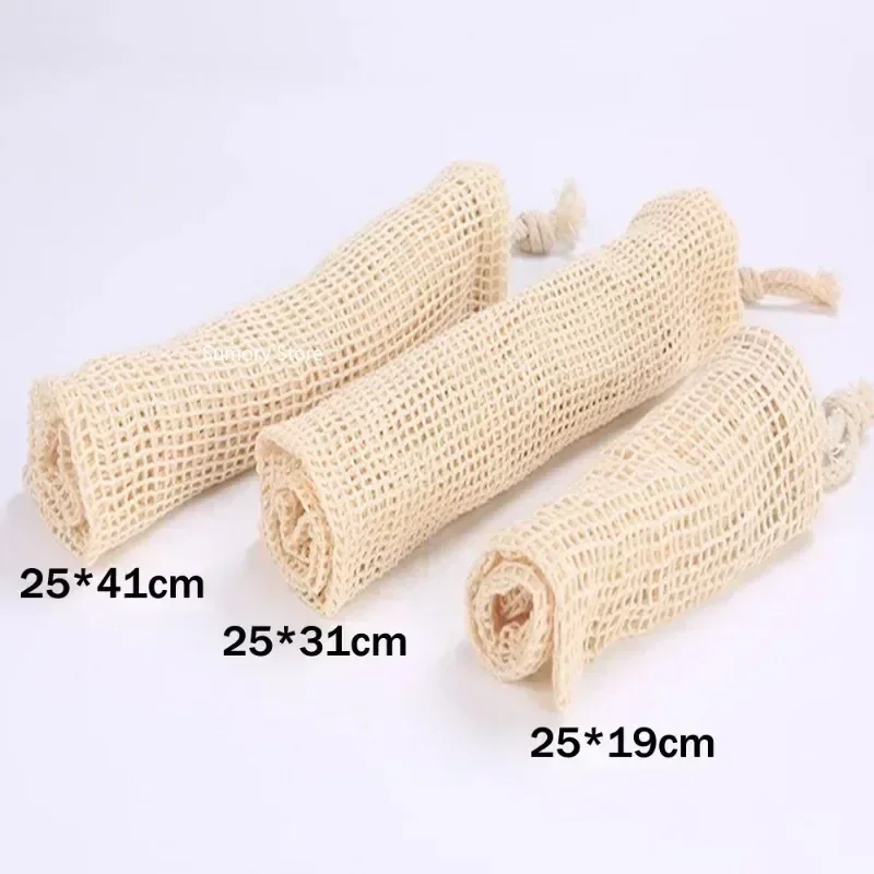 Cotton Mesh Vegetable Bags Produce Bag Reusable Cotton Mesh Vegetable Storage Bag Kitchen Fruit Vegetable with Drawstring Bag