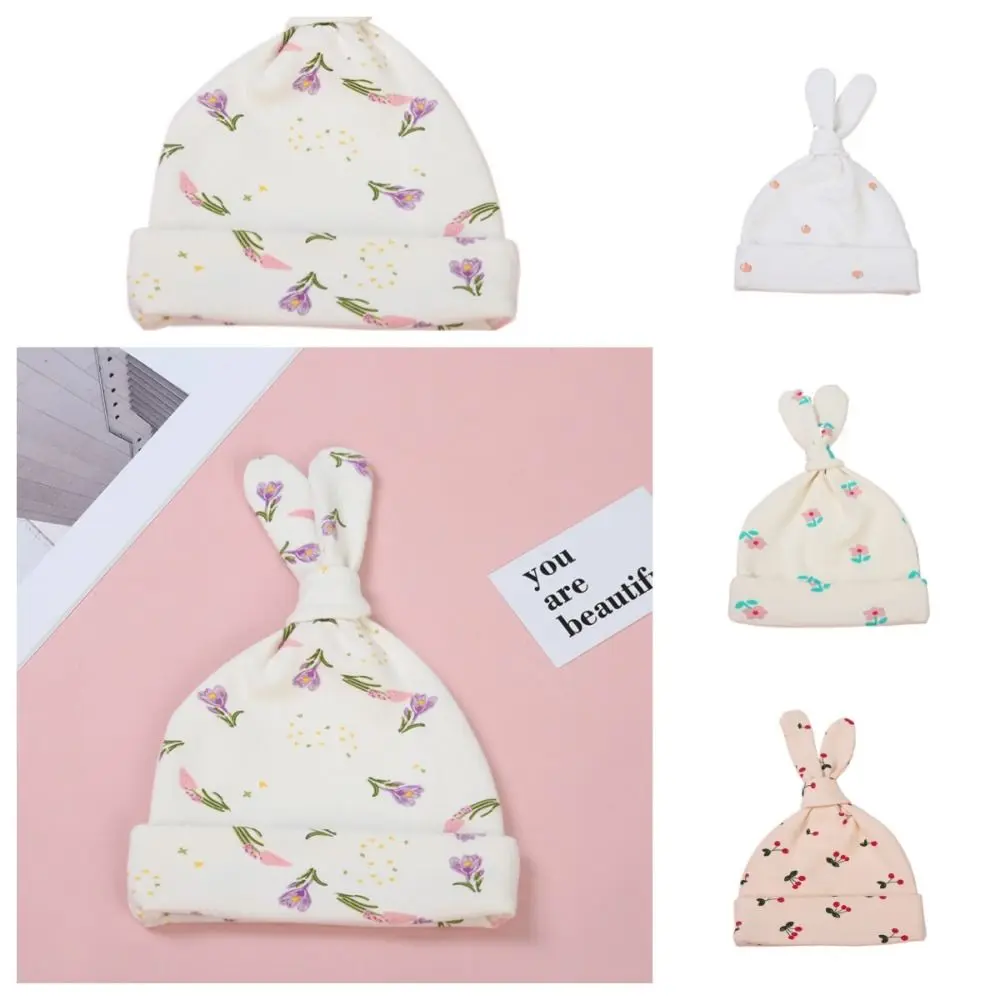 

Printing Boneless Muslin Hat Cute Cotton Animal Infant Beanies Cap Ruffle Soft Newbron Headwear Infant Hat