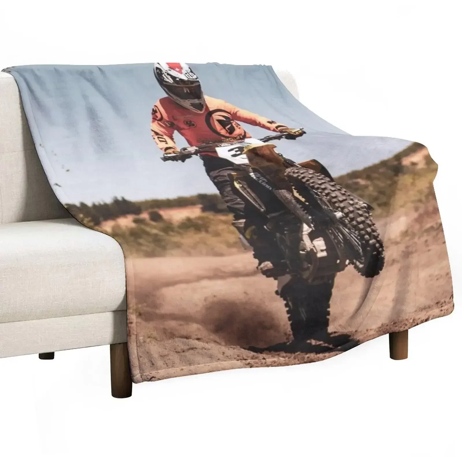 

Motocross Throw Blanket Luxury Thicken Summer Beddings Polar Retros Blankets