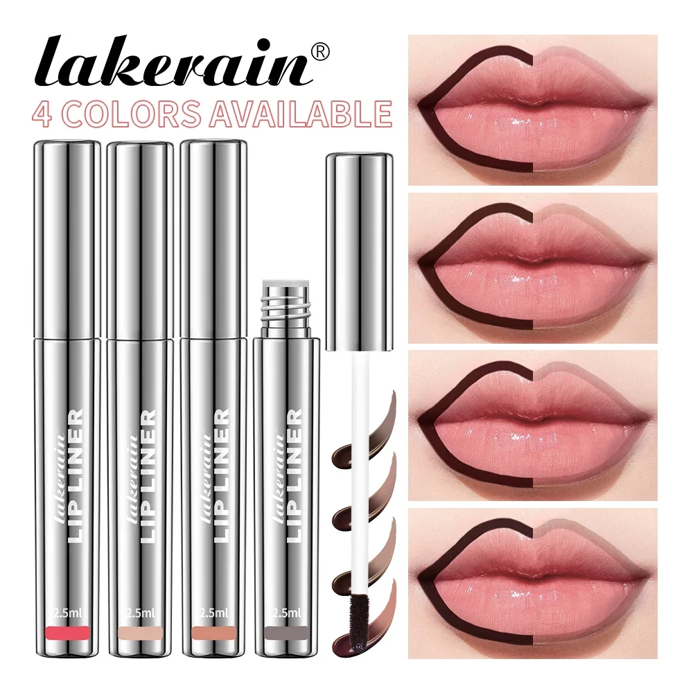 Lakerain 4Colors Matte Peel Off Lip Liner Tattoo Waterproof Long Lasting Moisturizing Enhance Lips Gloss Cosmetics