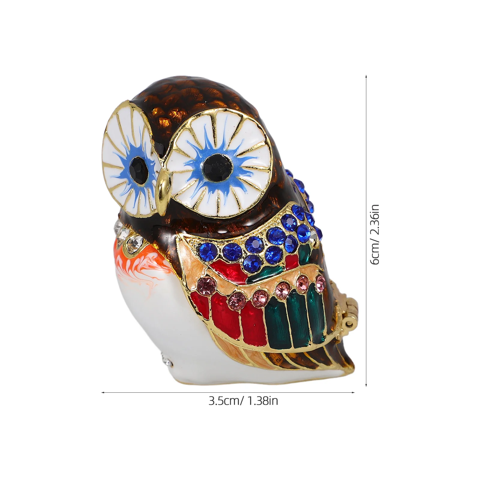 Scatola portaoggetti per gioielli Gufo Mini scatola per gingilli con diamanti Piccolo porta anelli Organizzatore Regalo Organizzatore di gioielli Custodia per gingilli con gufo