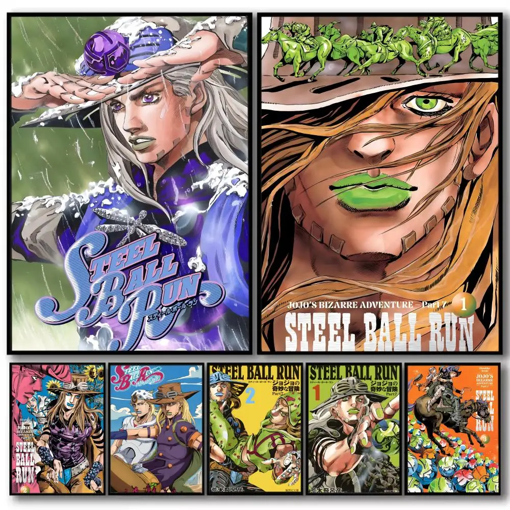 

Iapanese Anime S-steel Ball Run Poster High-Quality Aesthetic Wall Painting Stickers For Dormitory And Living Room Decor