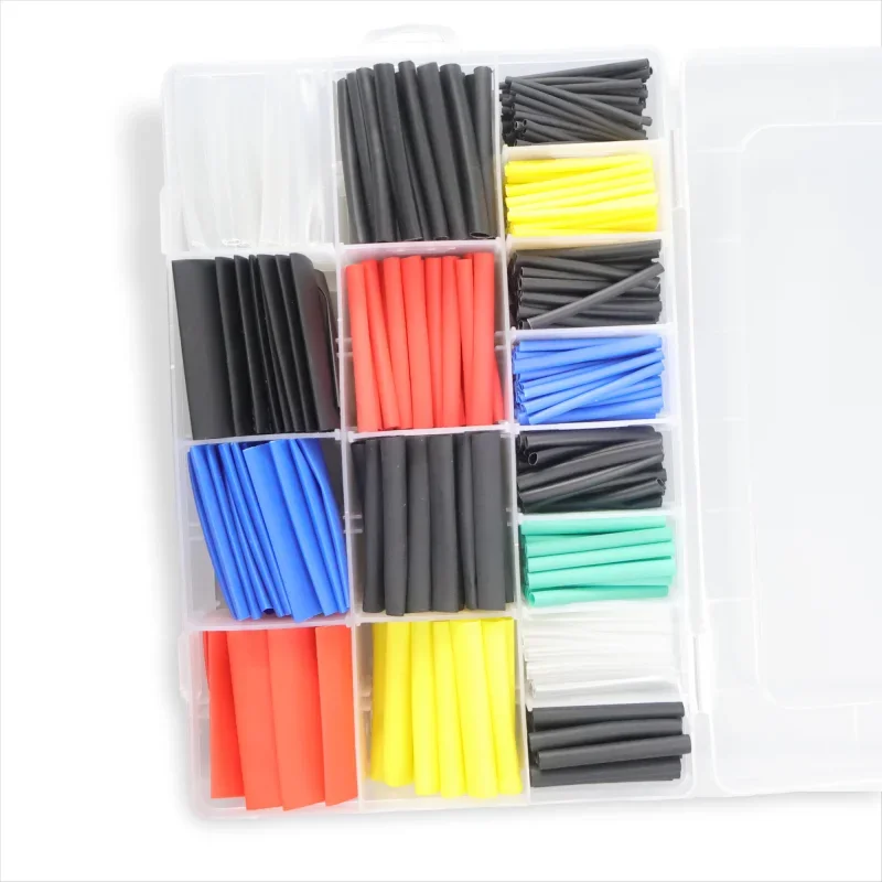 نموذج جديد 580 قطعة مجموعة تغليف أنابيب الانكماش الحراري 2: 1 سلك قابل للانكماش يتقلص التفاف أنابيب سلك ربط غطاء حماية التغطيه #1