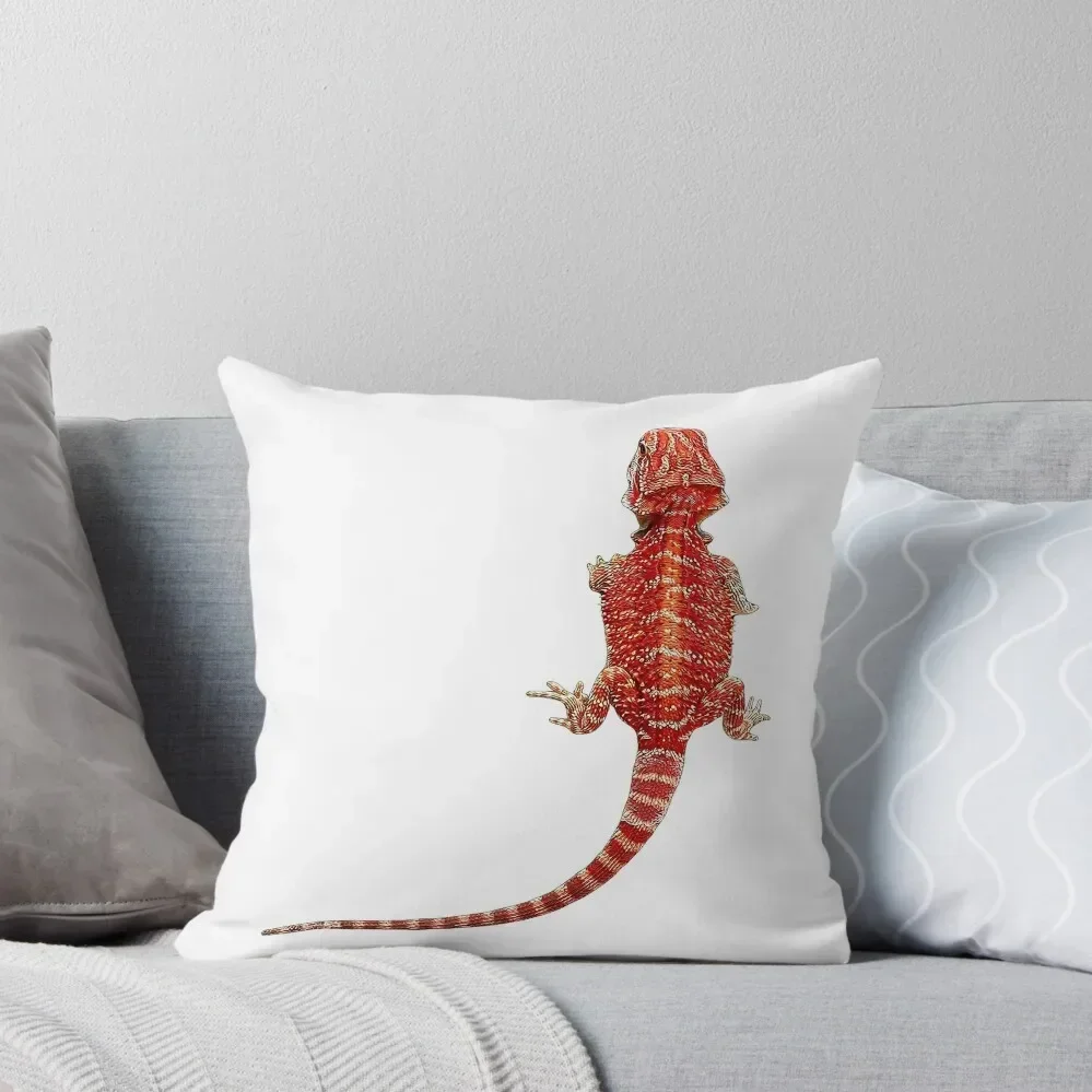 Bearded Dragon Awesome Red Reptile Throw Pillow Sofa Pillow Cover anime girl Pillowcase pillow