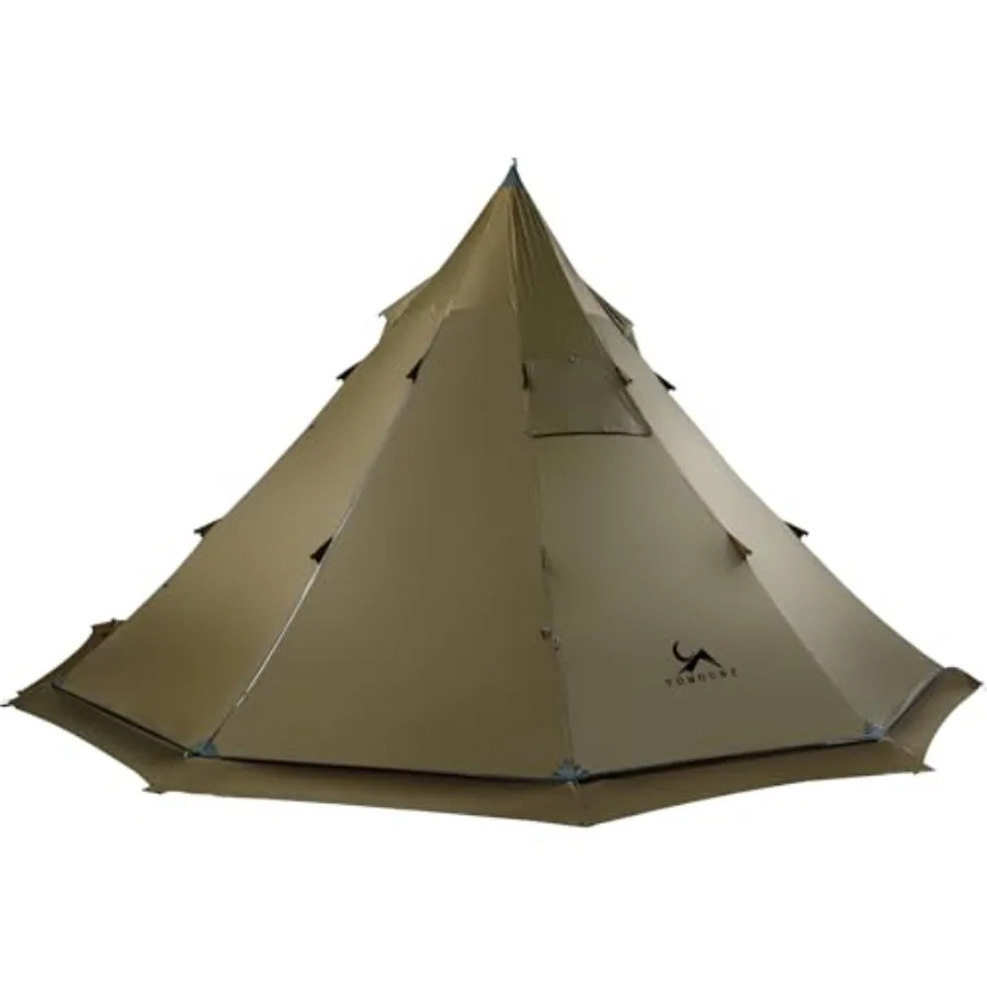 

Hot Tent Tipi Teepee Tent with Stove Jack 70D Ripstop Nylon PU3000mm Waterproof Lightweight for 24 Person 4 Season Backpacking