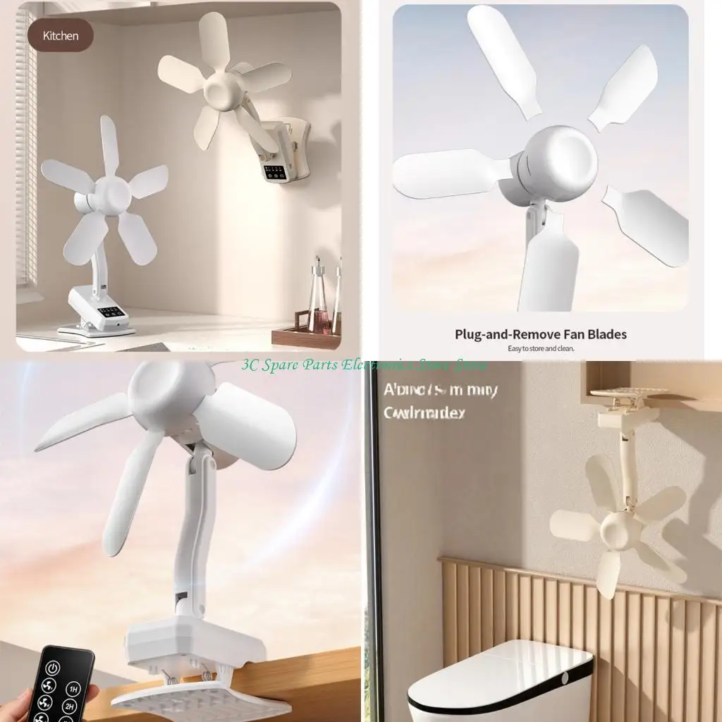 SZ Energy Saving USB Clip Fan With Timer 3 Speeds Perfect For Night Use